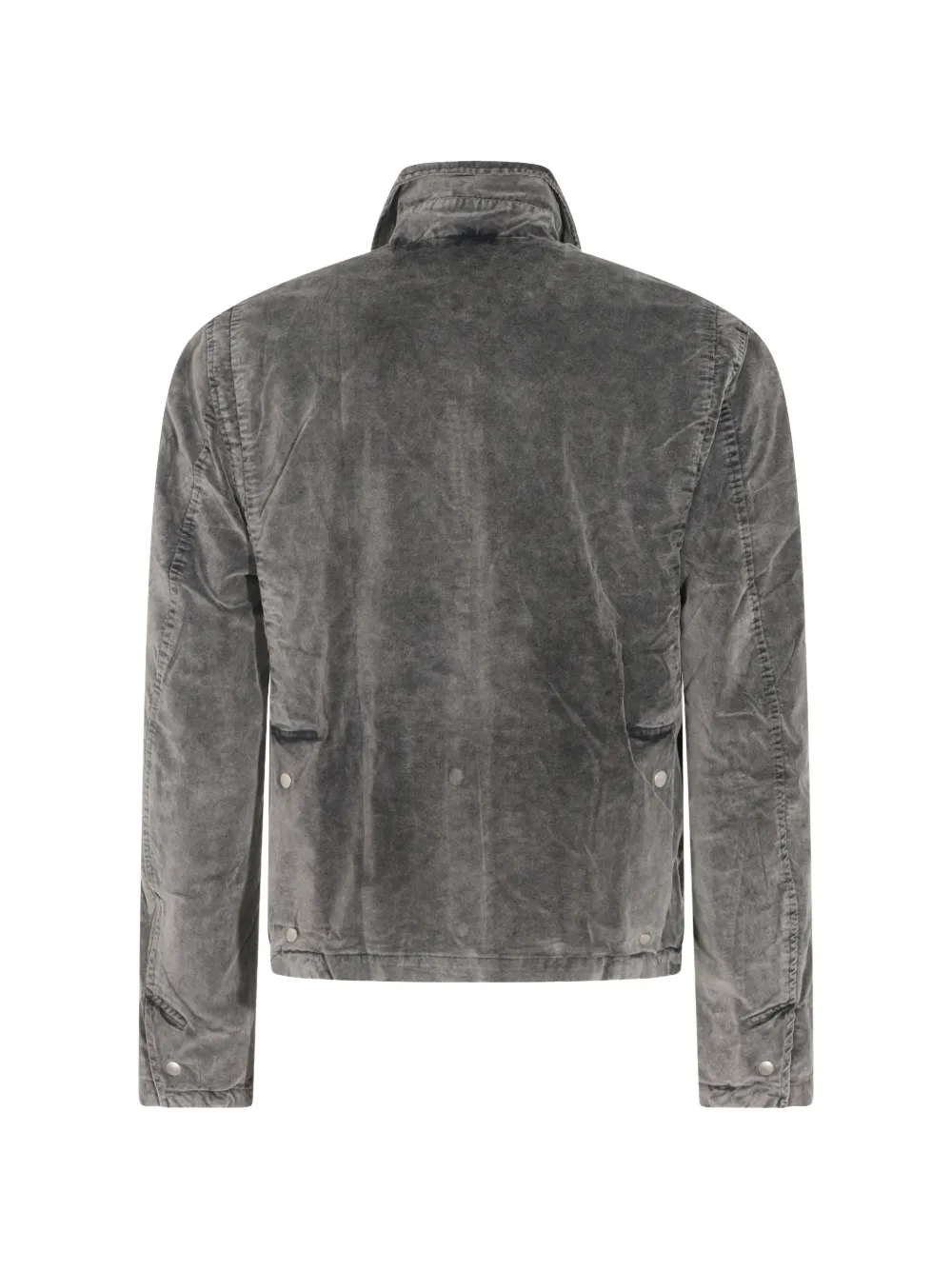 Thom Krom Denim jack met vervaagd-effect en rits Grijs