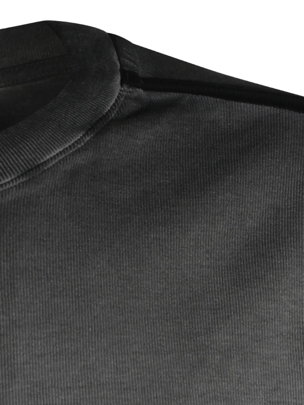 Thom Krom T-shirt met contrasterende band en lange mouwen Grijs