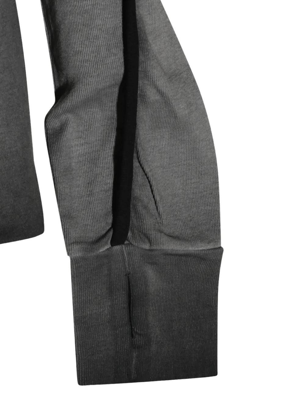 Thom Krom T-shirt met contrasterende band en lange mouwen Grijs
