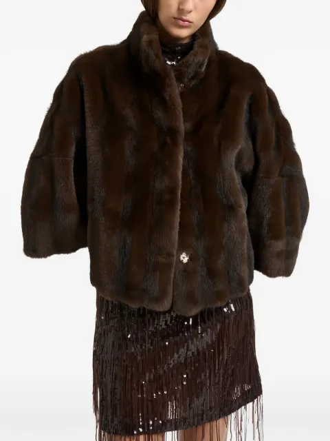 S.W.O.R.D 6.6.44 faux-fur funnel-neck jacket
