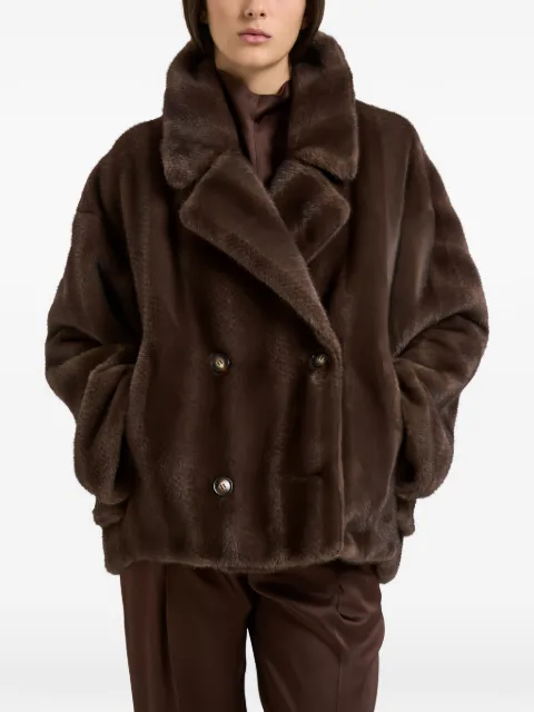 S.W.O.R.D 6.6.44 double-breasted faux-fur jacket