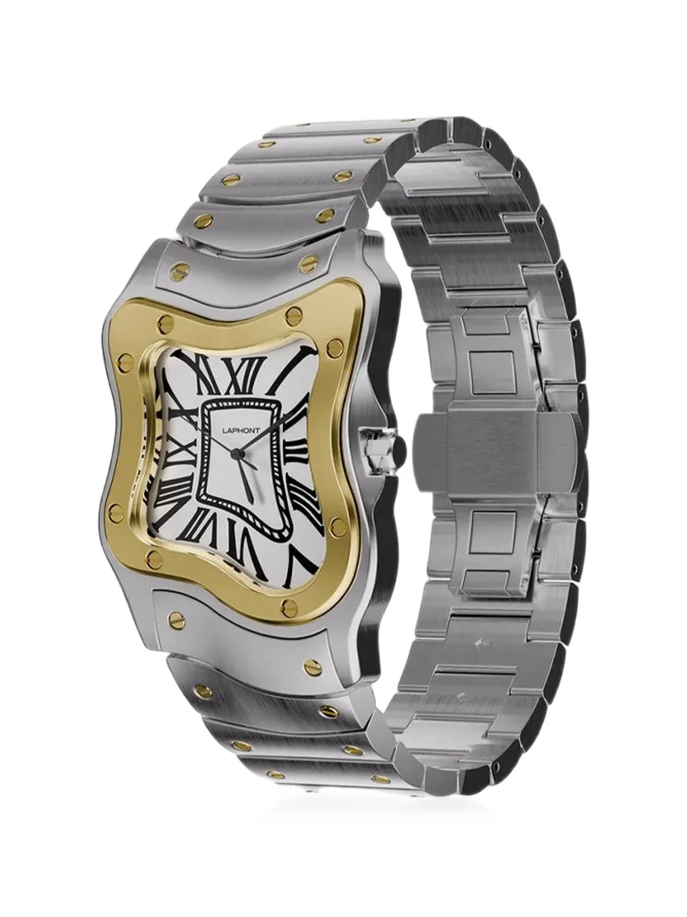 Laphont large Laurent asymmetric 50.2mm watch - Bianco