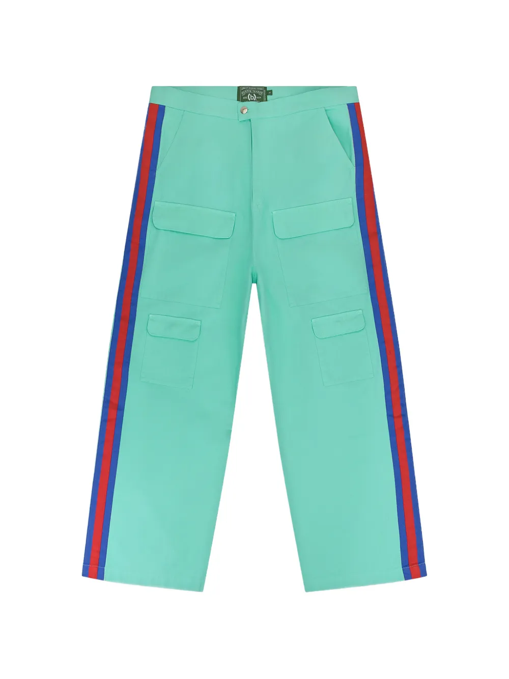 Denim Tears side-stripe cargo trousers | Green | Image 1