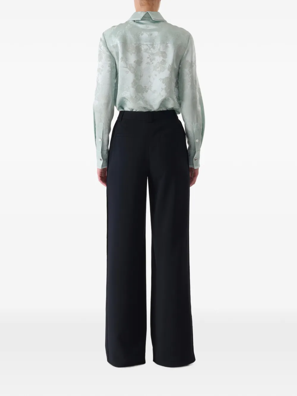 Jason Wu Collection Overlap Tailored Trousers in Blue, view 4