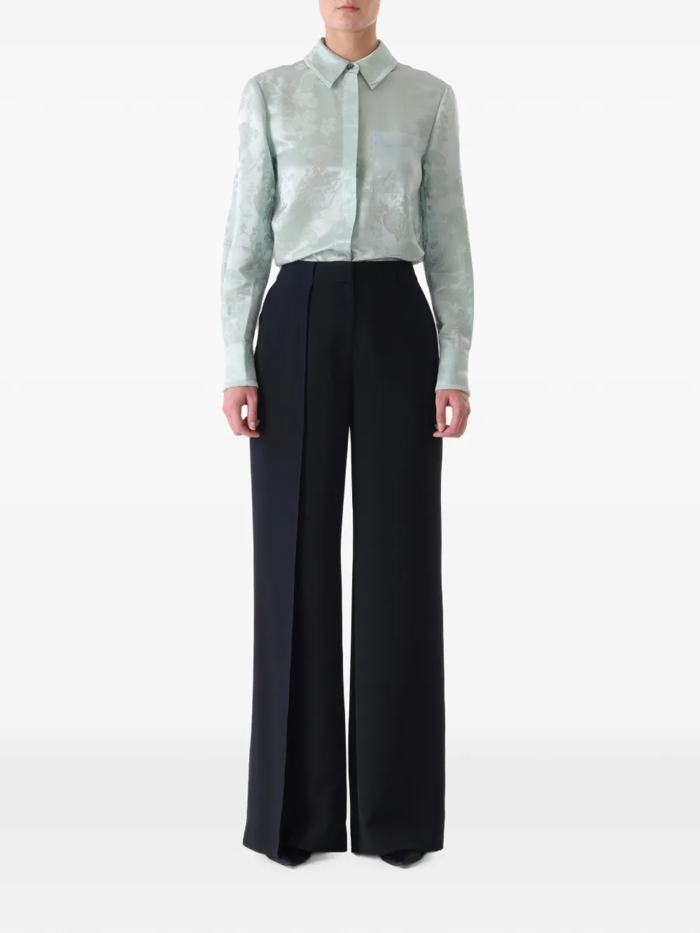 Jason Wu Collection Overlap Tailored Trousers in Blue, view 2
