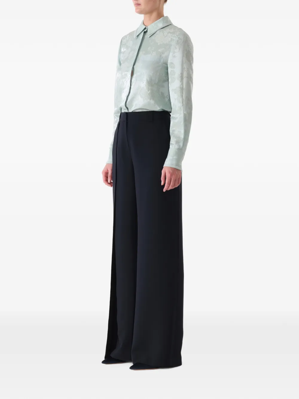 Jason Wu Collection Overlap Tailored Trousers in Blue, view 3