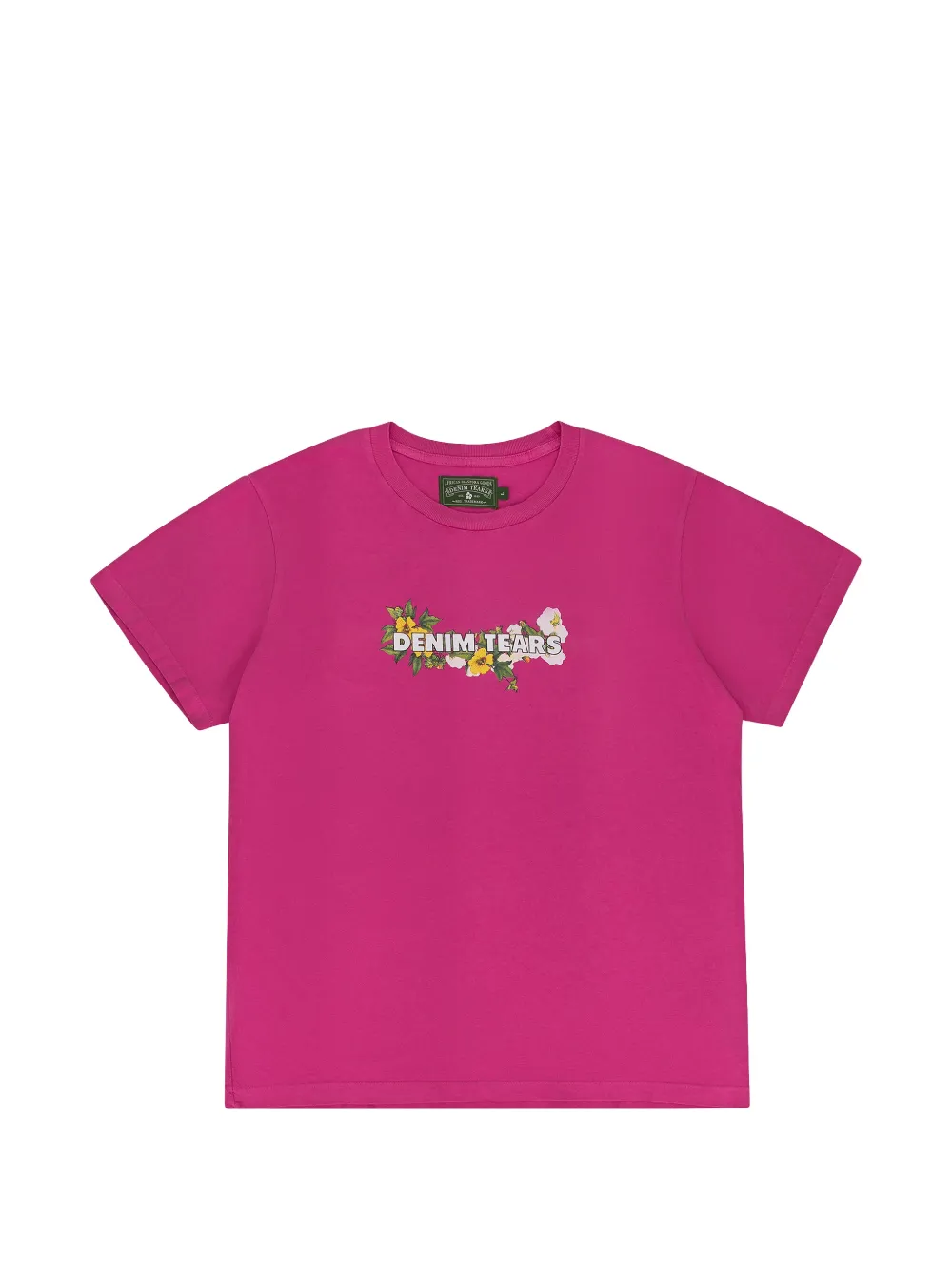 Denim Tears floral-print T-shirt - Rosa