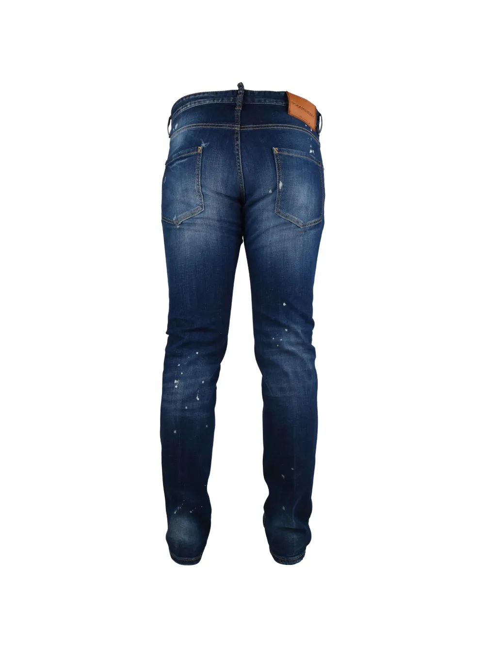 DSQUARED2 Teddy gerafelde jeans met verfspetters Blauw