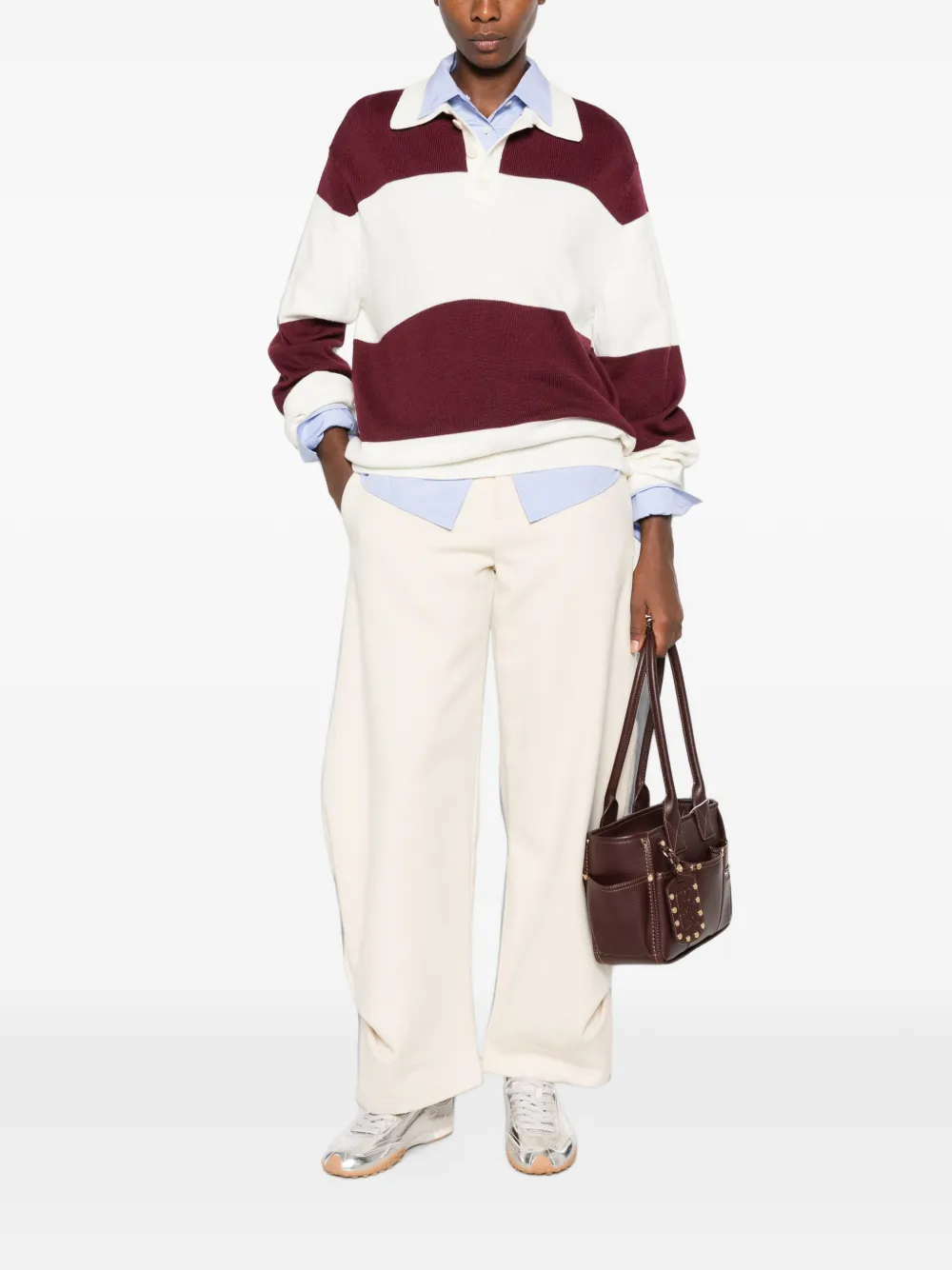 A.P.C. Luis gestreepte polotrui Rood