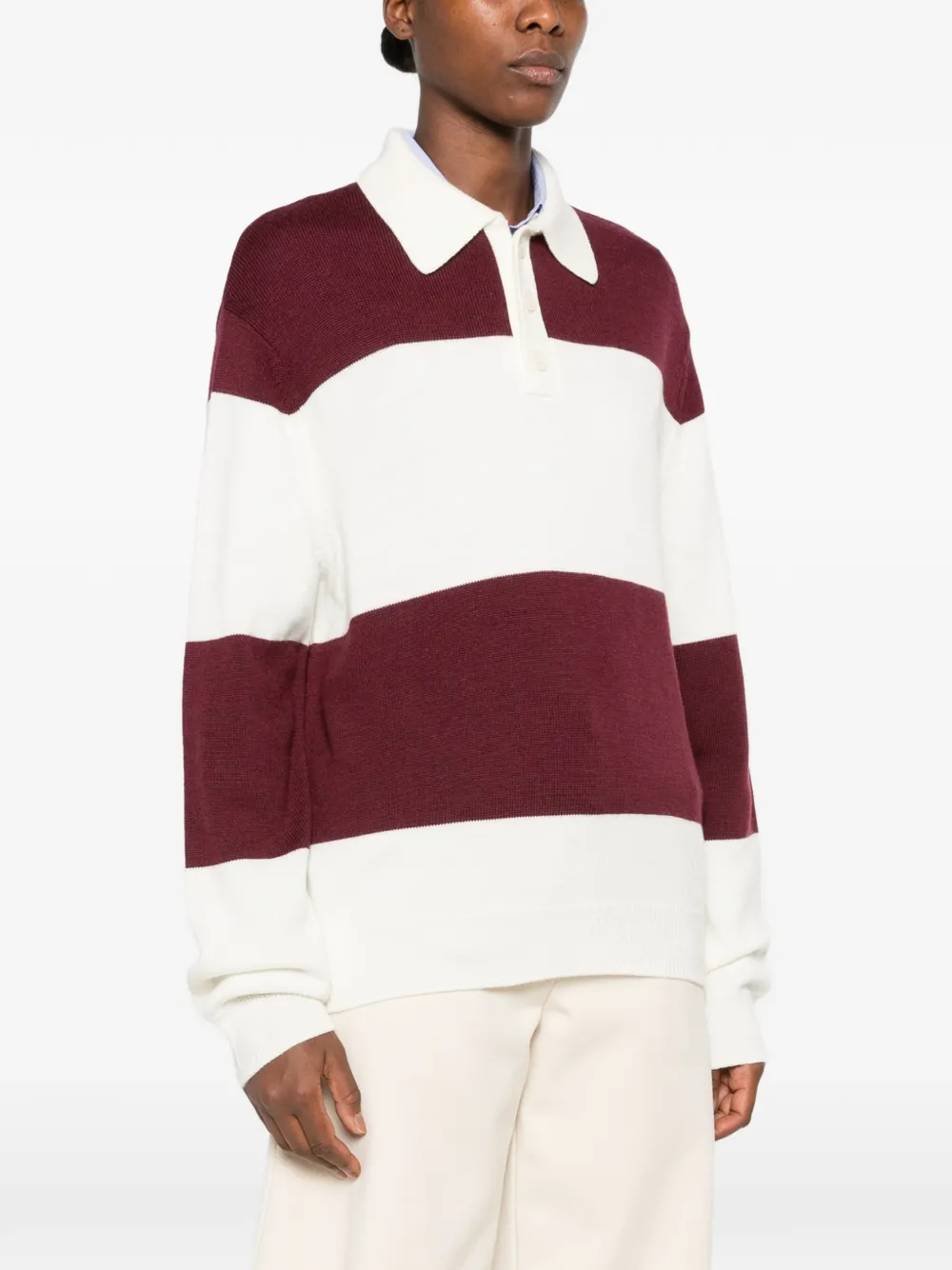 A.P.C. Luis gestreepte polotrui Rood
