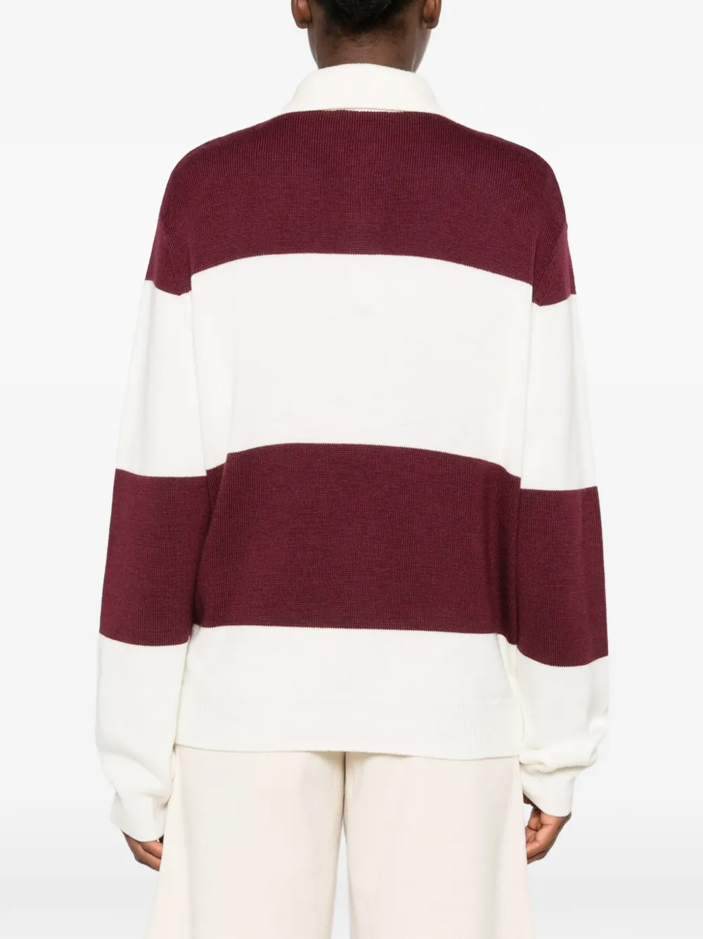 A.P.C. Luis gestreepte polotrui Rood