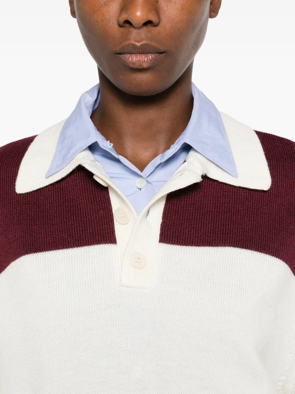 A.P.C. Luis gestreepte polotrui Rood