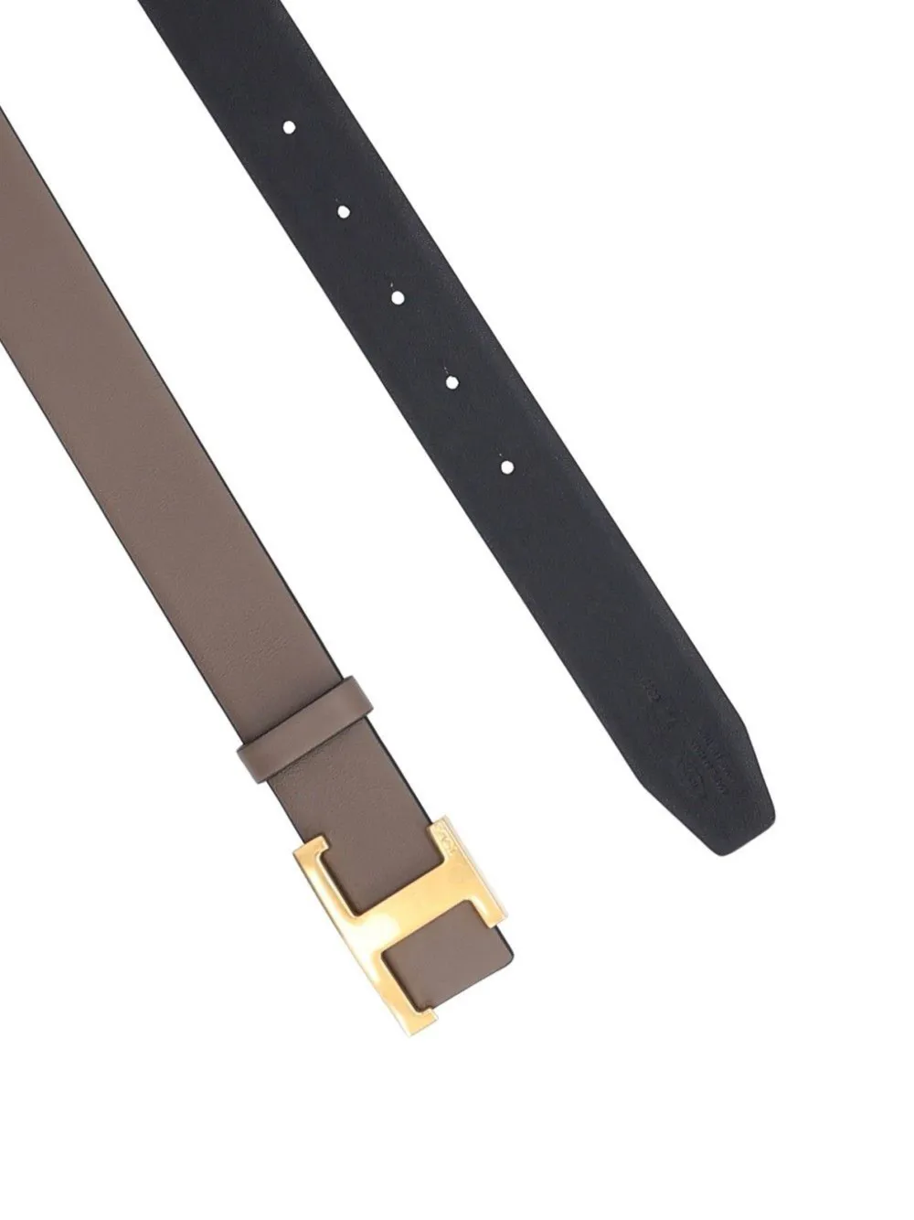 Tod's T Timeless reversible leather belt Grijs