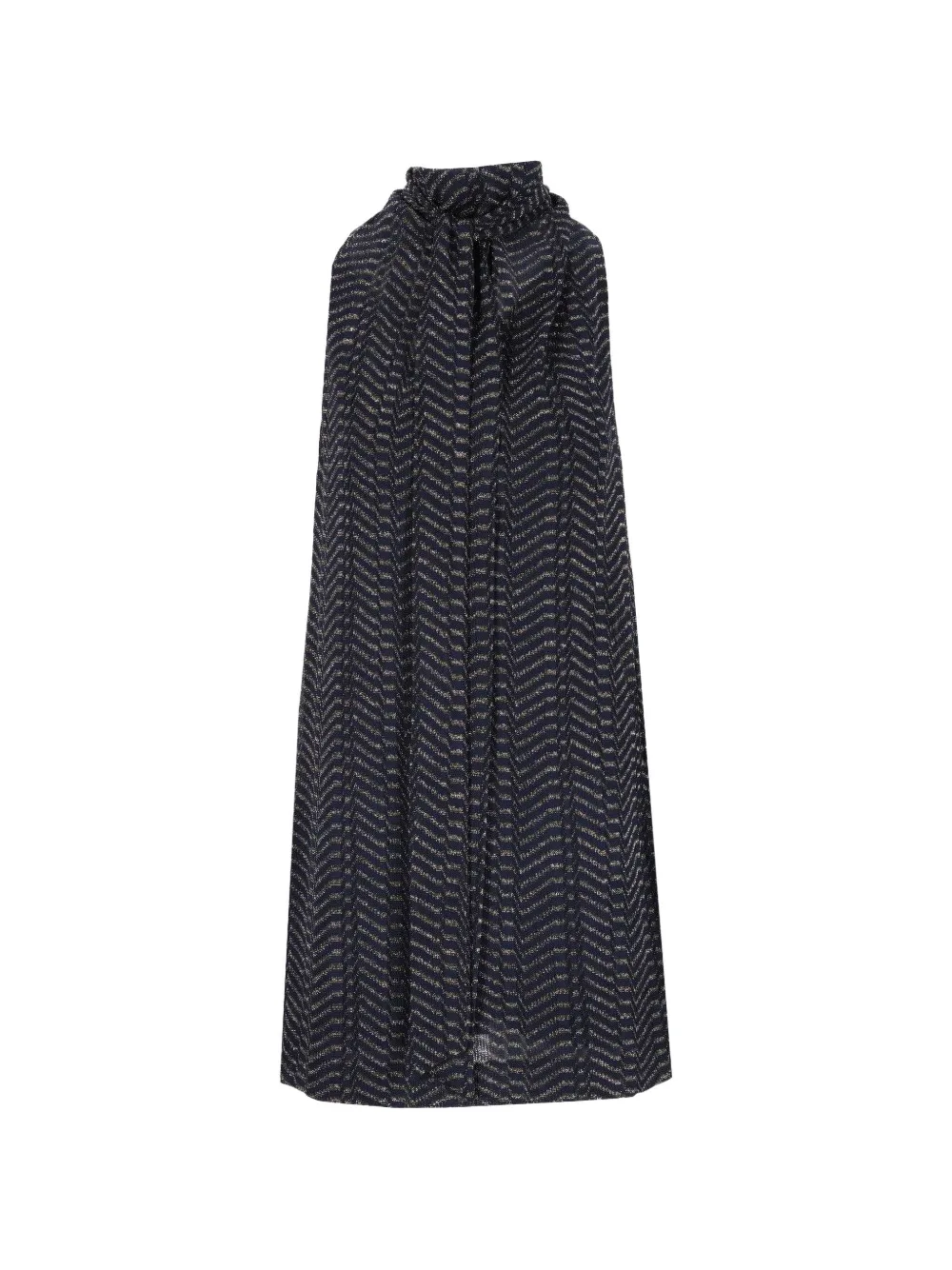 Missoni sleeveless mini dress with scarf-collar - Blu