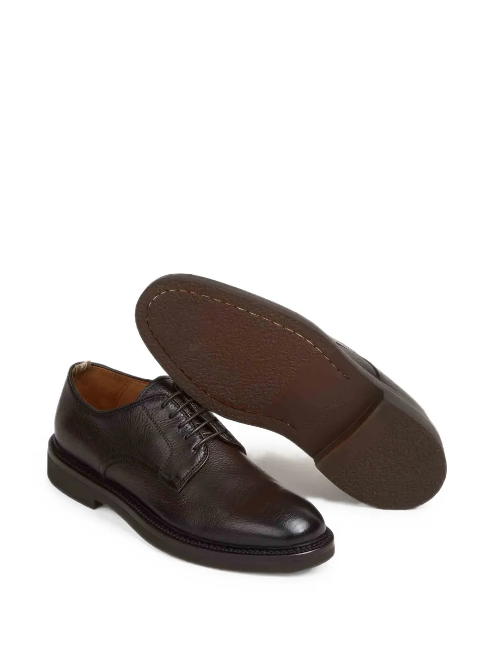 Officine Creative Hopkins Flexi 208 grainy-leather derby shoes Bruin