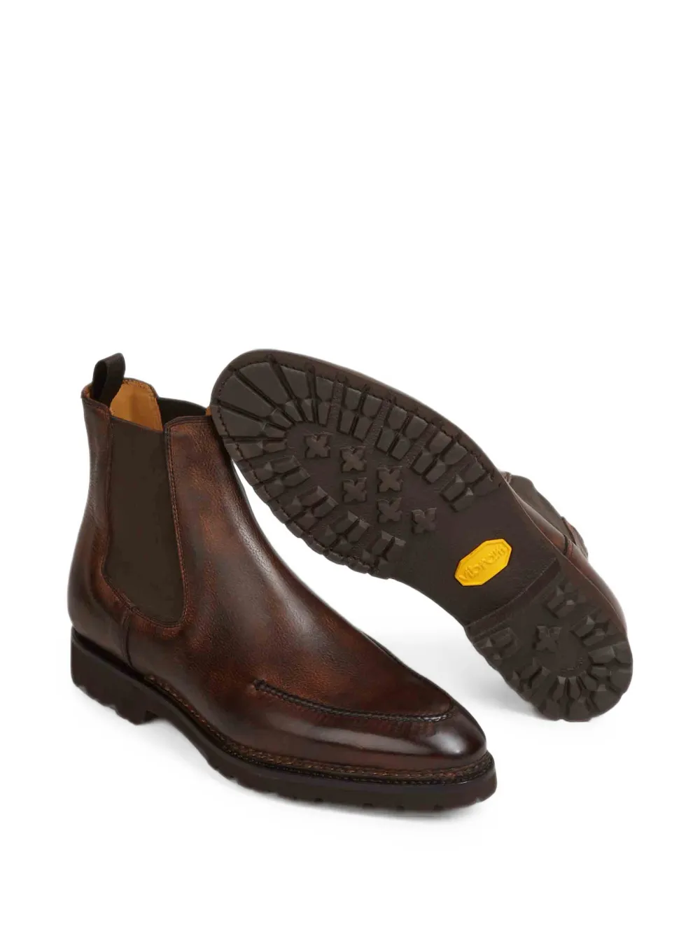 Bontoni apron-toe Chelsea boots Bruin