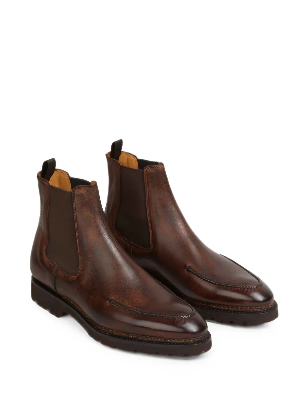 Bontoni apron-toe Chelsea boots Bruin