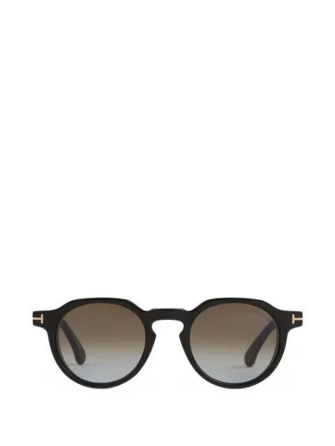 TOM FORD T-logo round-frame sunglasses