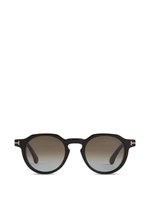 TOM FORD T-logo round-frame sunglasses