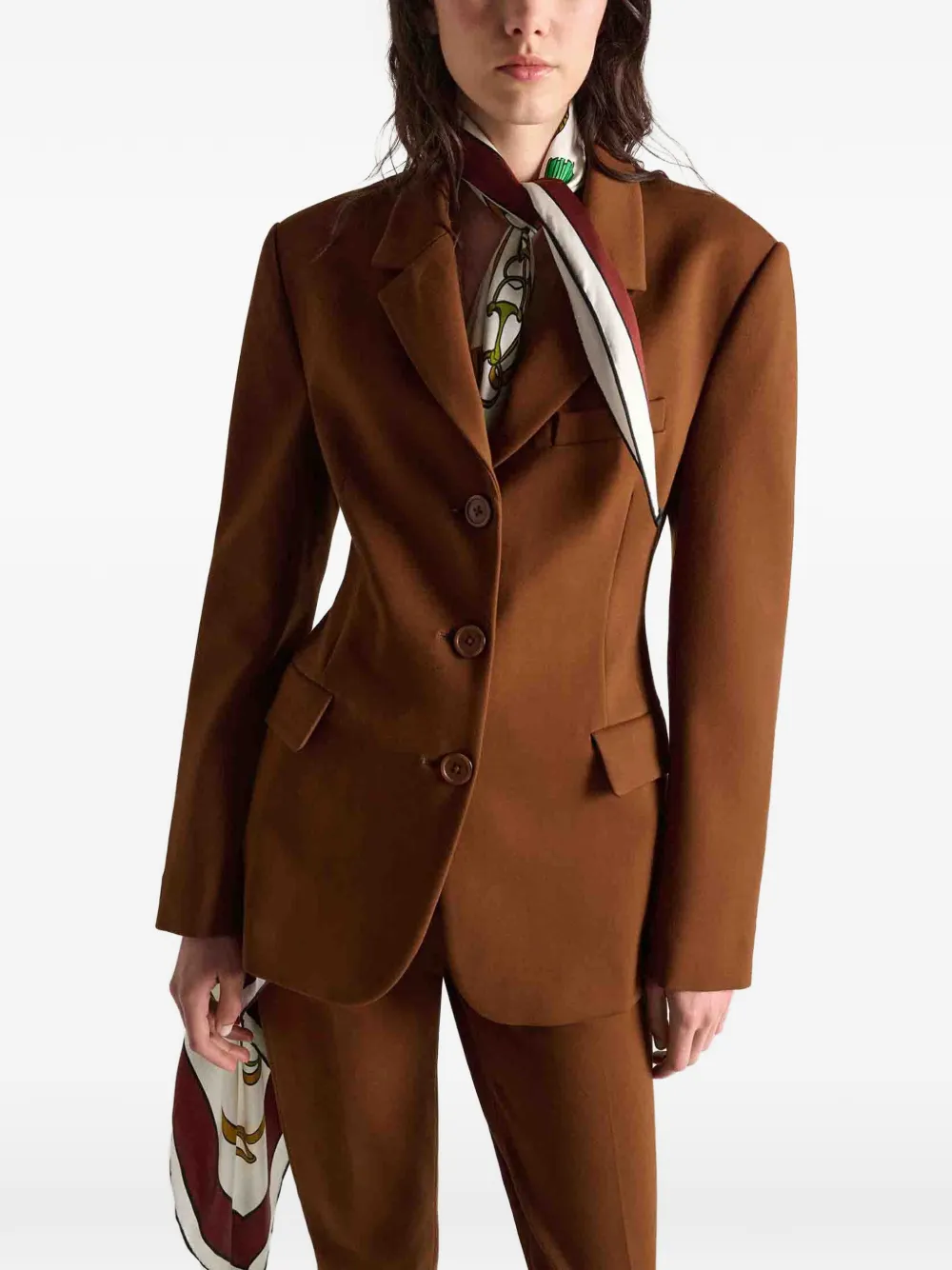 Dorothee Schumacher Colbert met enkele rij knopen Bruin