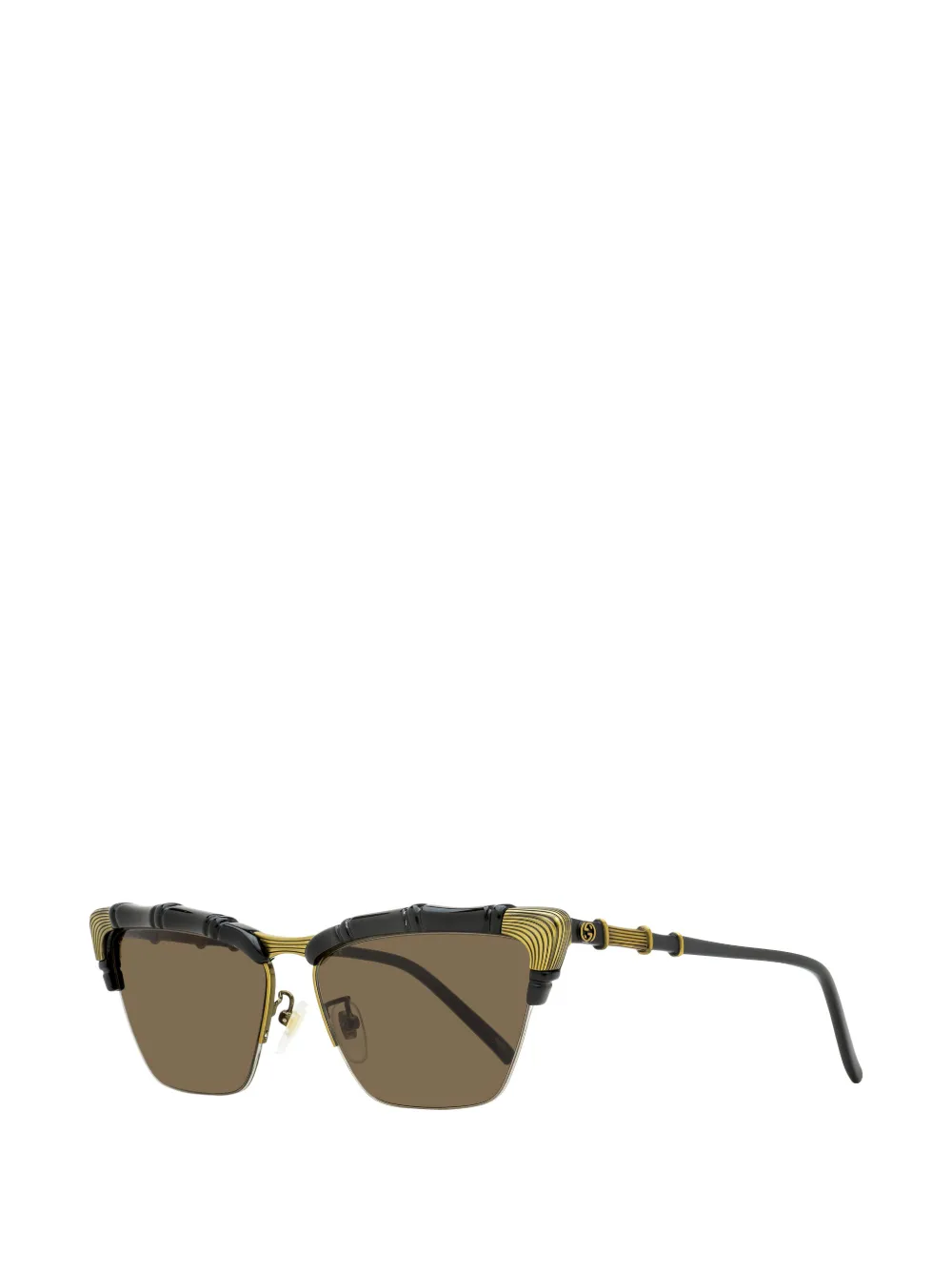 Gucci Eyewear Zonnebril met cat-eye montuur Zwart