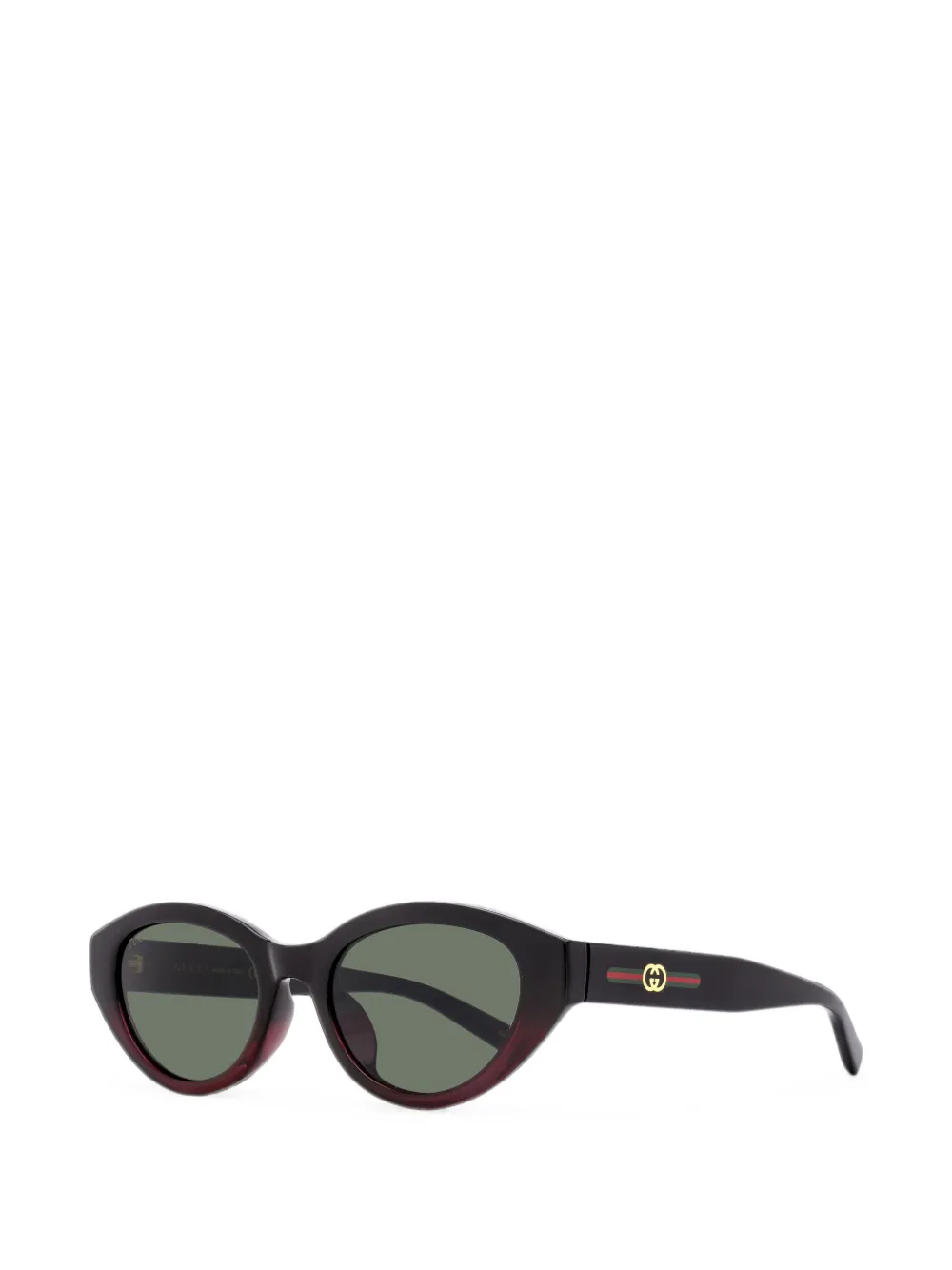 Gucci Eyewear Zonnebril met ovalen montuur Zwart