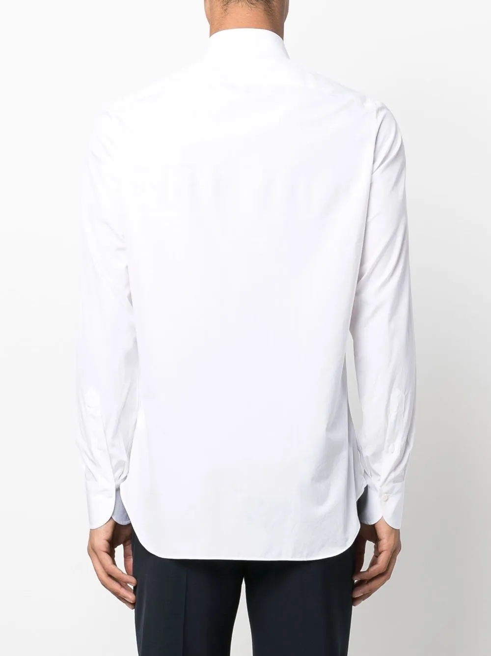 Finamore 1925 Napoli long-sleeved cotton shirt Wit