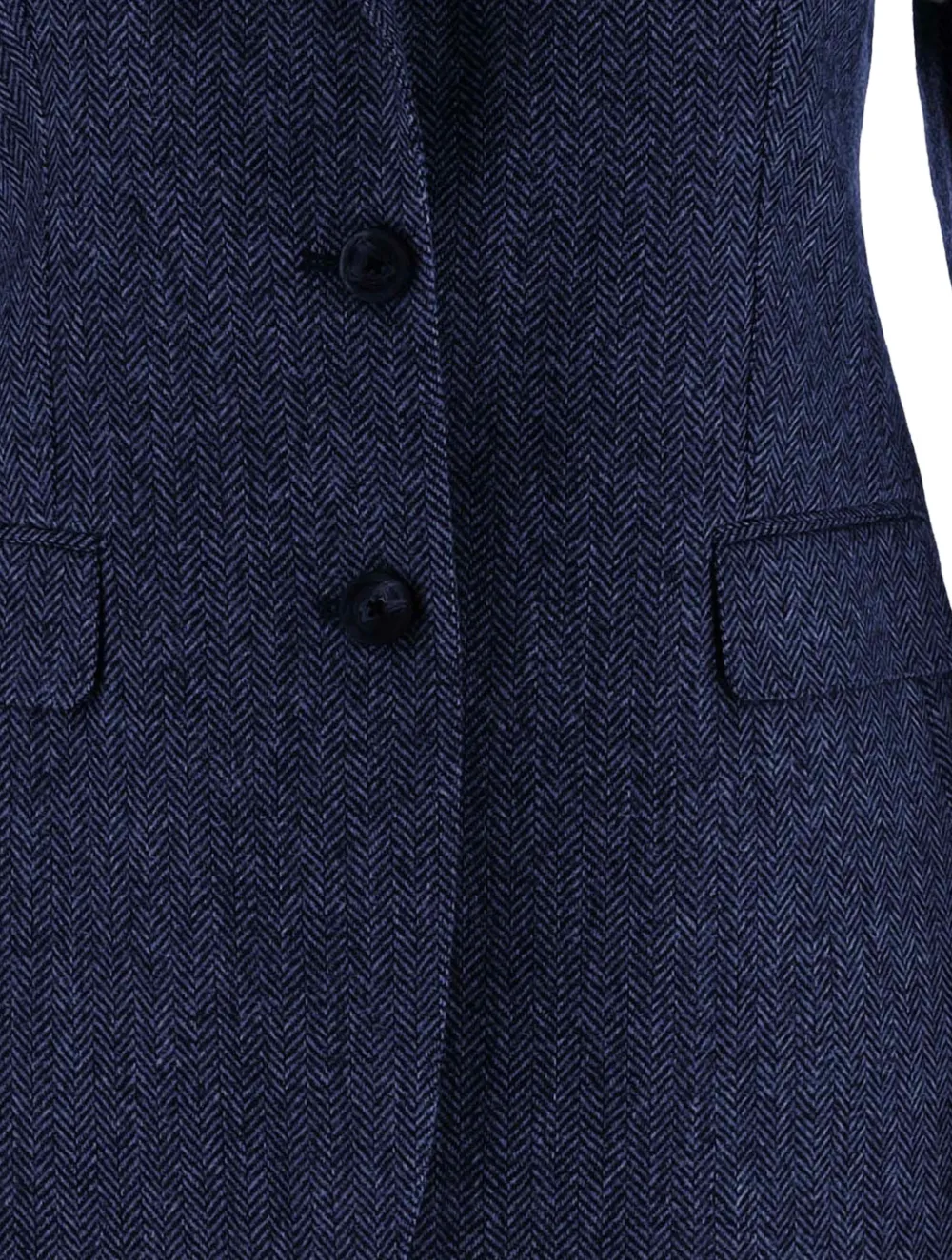 Tagliatore herringbone-pattern blazer Blauw