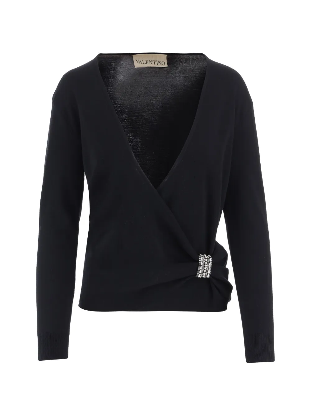Valentino Garavani jewel-embellished sweater Zwart