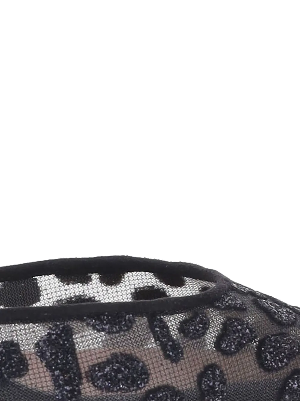 Amina Muaddi Holli leopard-print mesh slingback pumps Zwart
