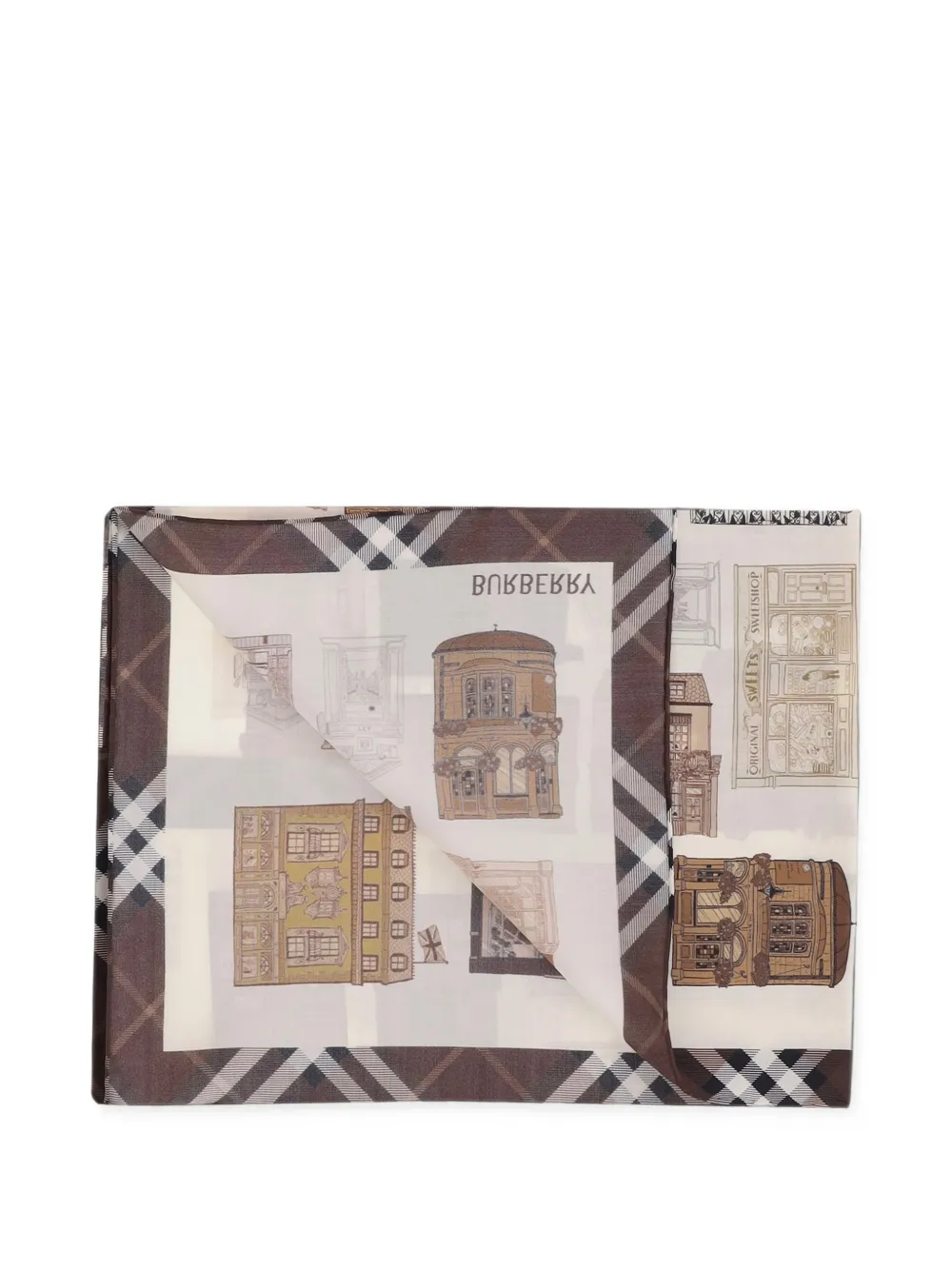 Burberry Zijden sjaal met print Beige