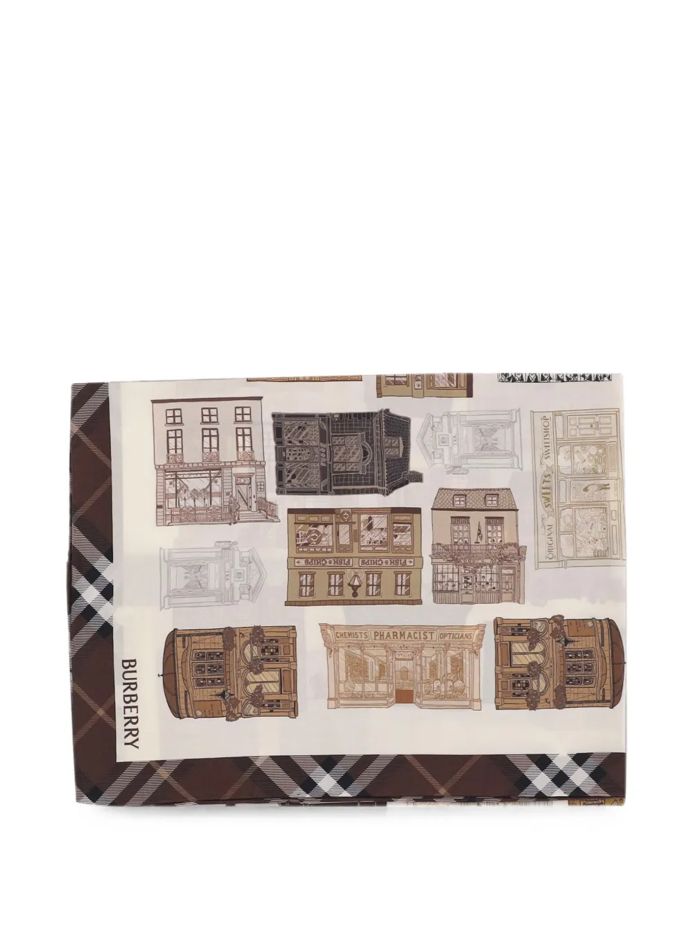 Burberry Zijden sjaal met print Beige