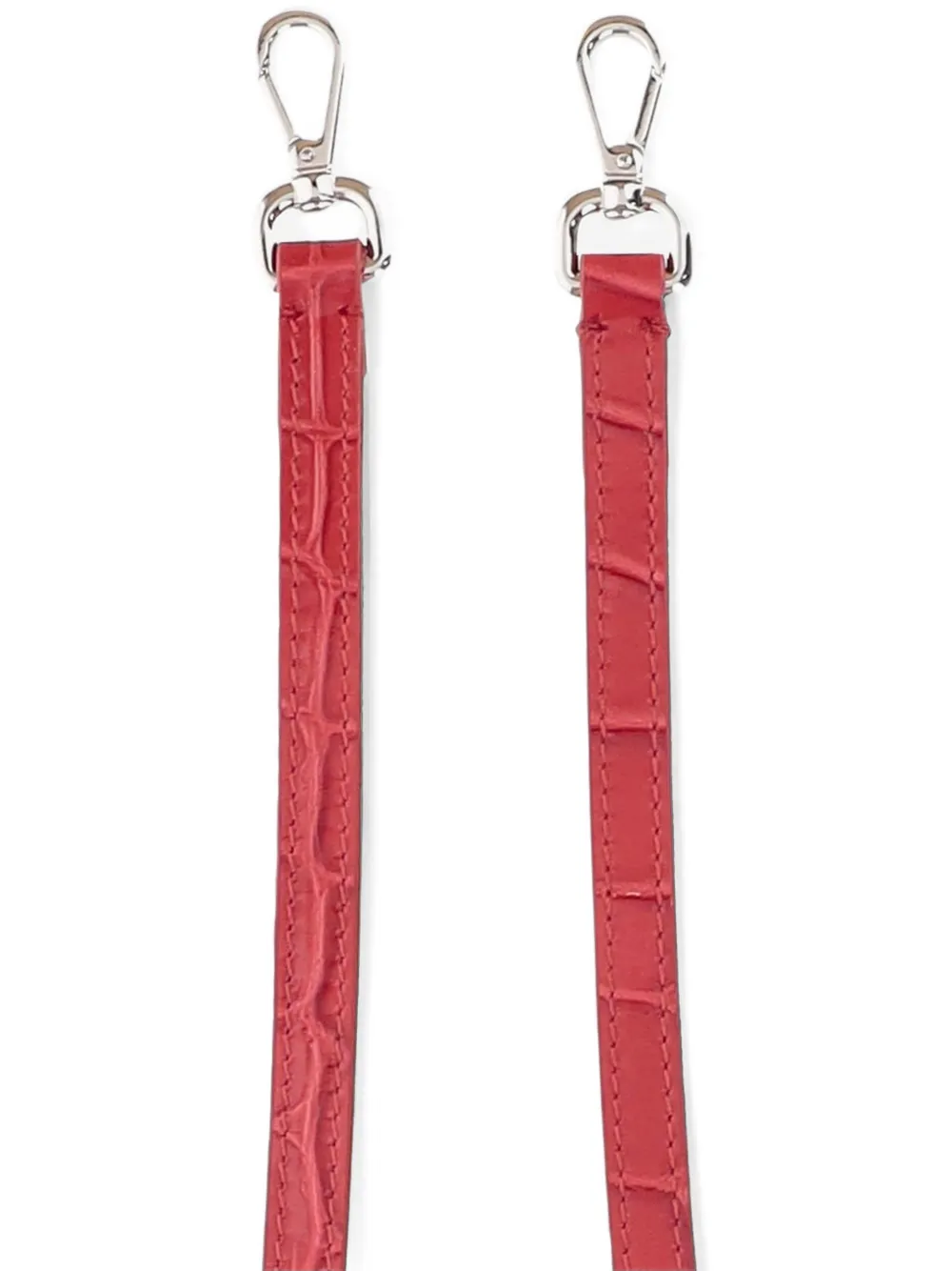 Jacquemus Clutch met krokodillen-effect en geknoopt detail Rood