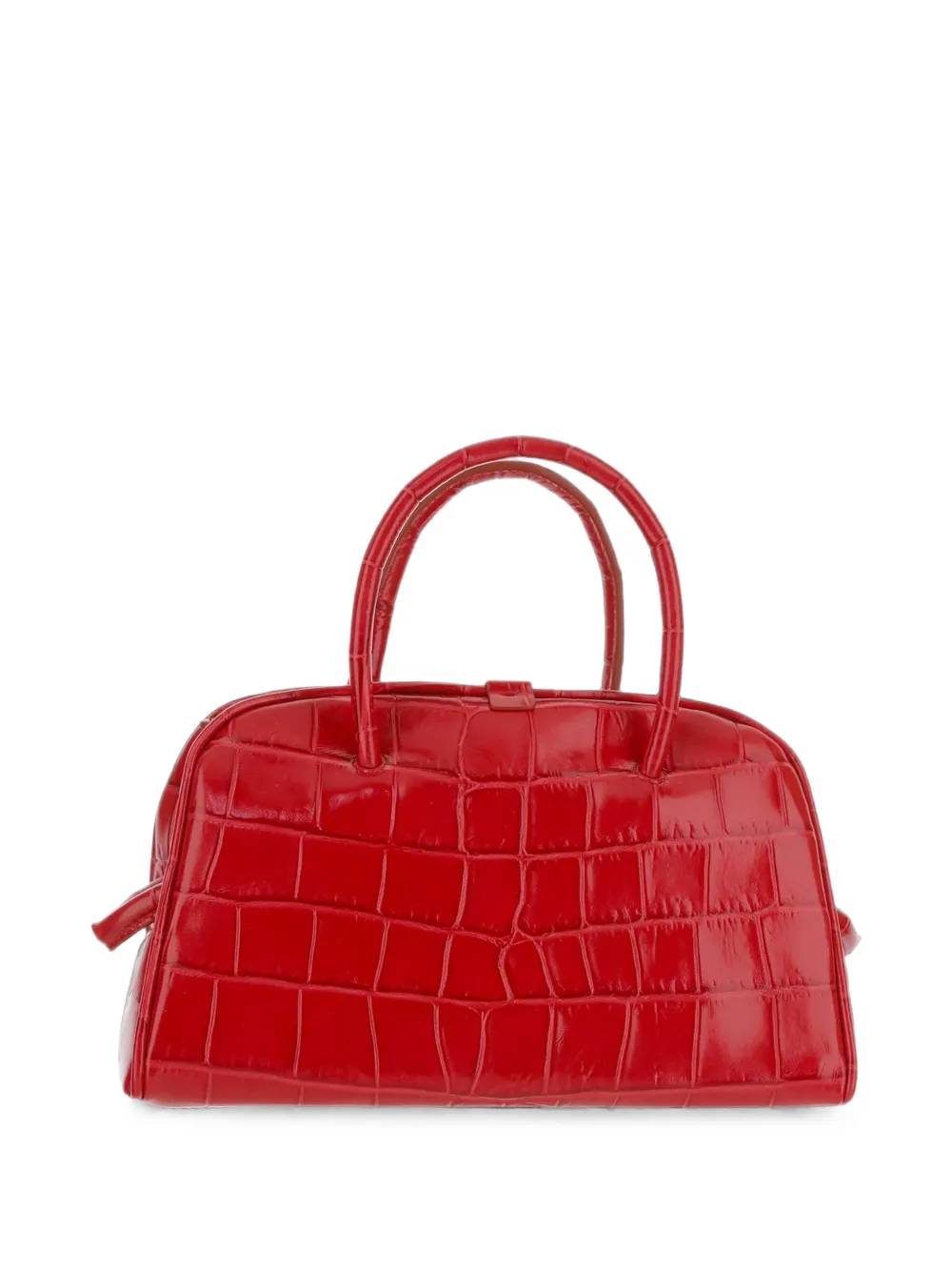 Jacquemus Clutch met krokodillen-effect en geknoopt detail Rood