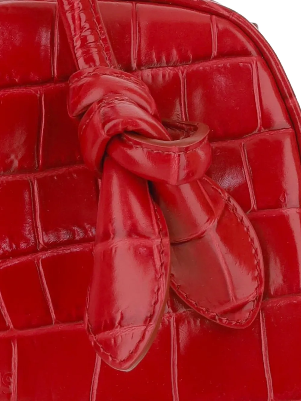 Jacquemus Clutch met krokodillen-effect en geknoopt detail Rood