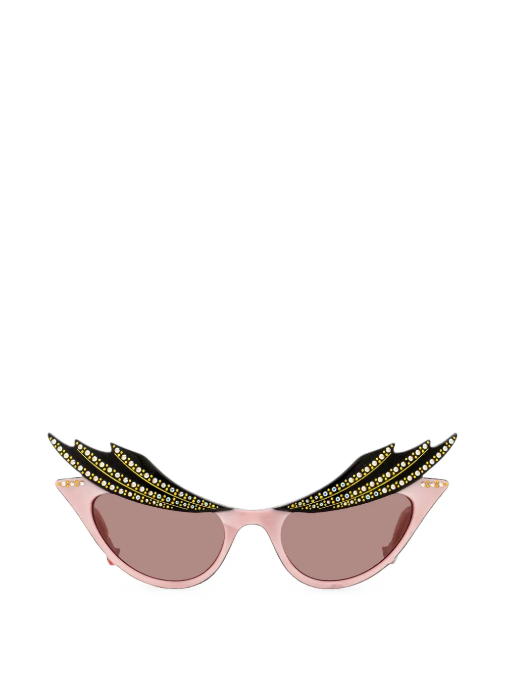 Gucci Eyewear crystal-embellished cat-eye frame sunglasses Roze