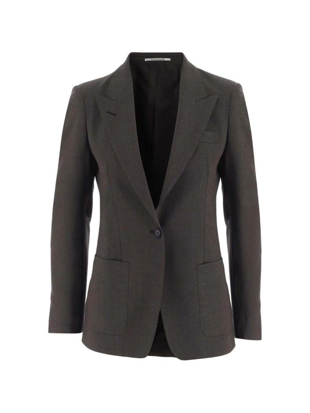 Tagliatore peak-lapel single-breasted blazer - Braun