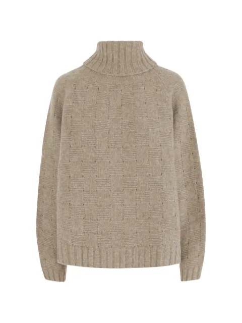 Allude geometric-pattern roll-neck sweater
