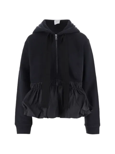 Patou ruffled zip-up hoodie