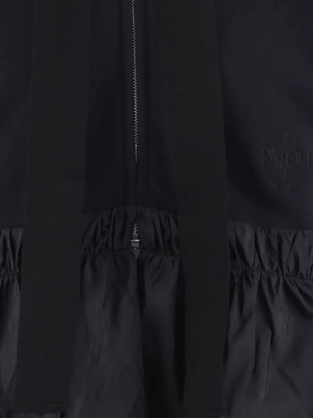 Patou Hoodie met ruches Zwart
