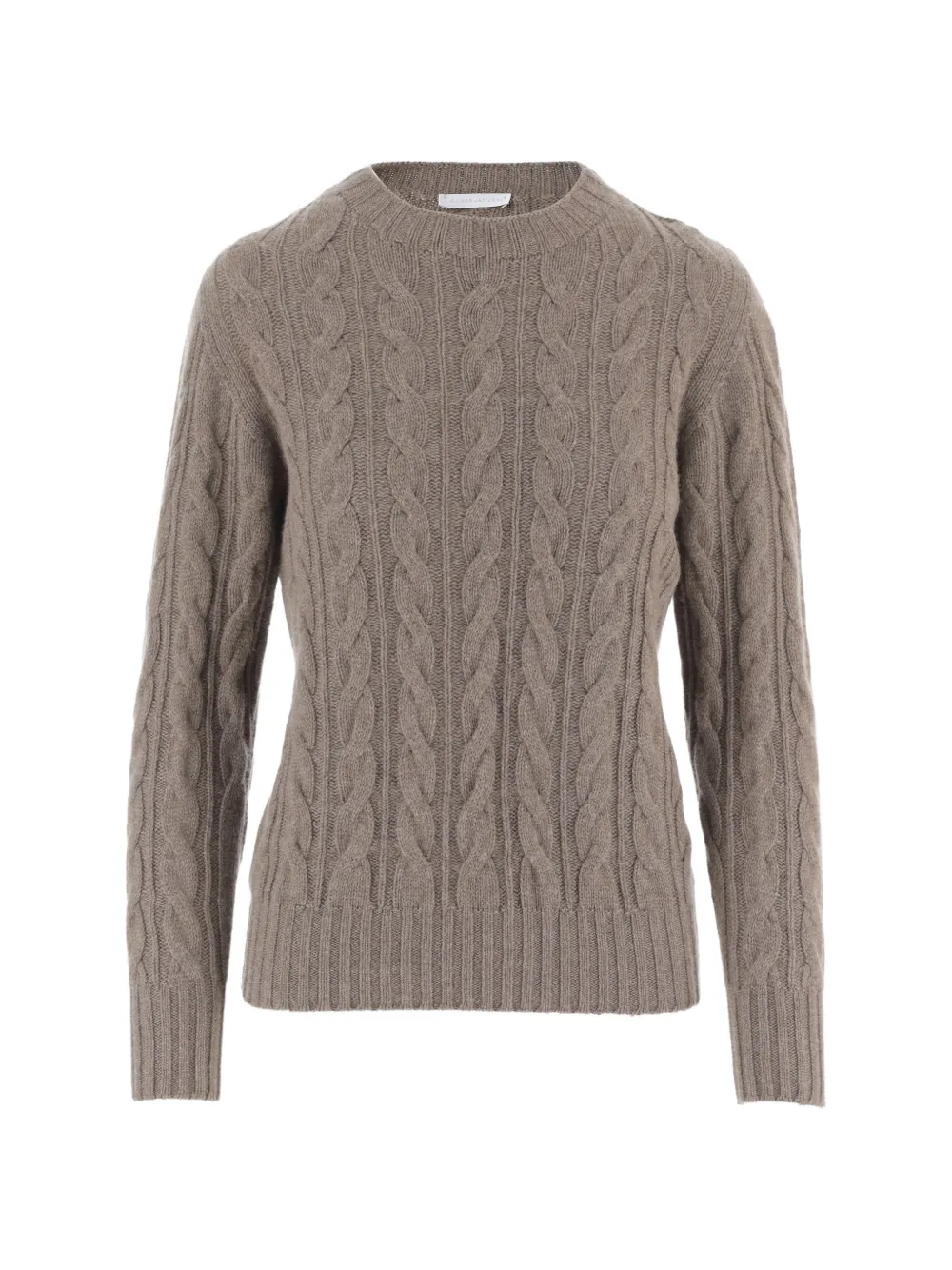 OLIVER LATTUGHI cable-knit cashmere sweater - Marrone