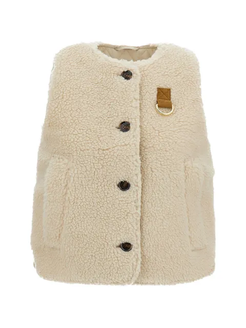 Barbour fur-effect button-up gilet
