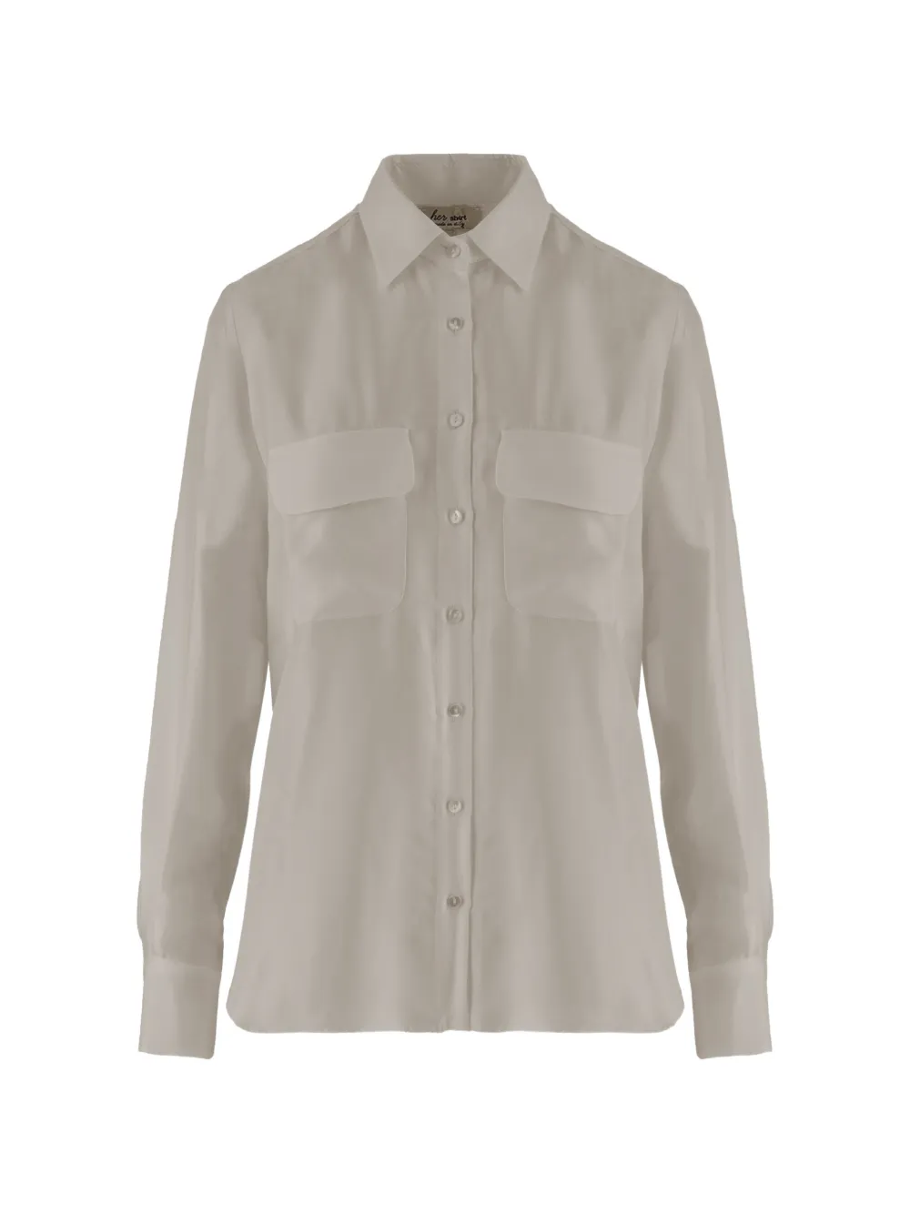 Her Shirt silk flap-pocket shirt
