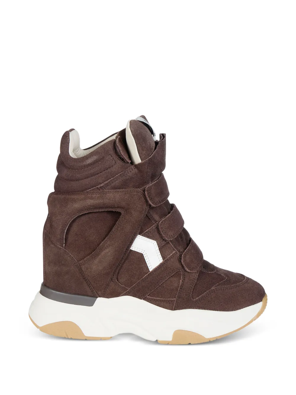 Isabel Marant Balskee Suede Wedge Sneakers In Brown
