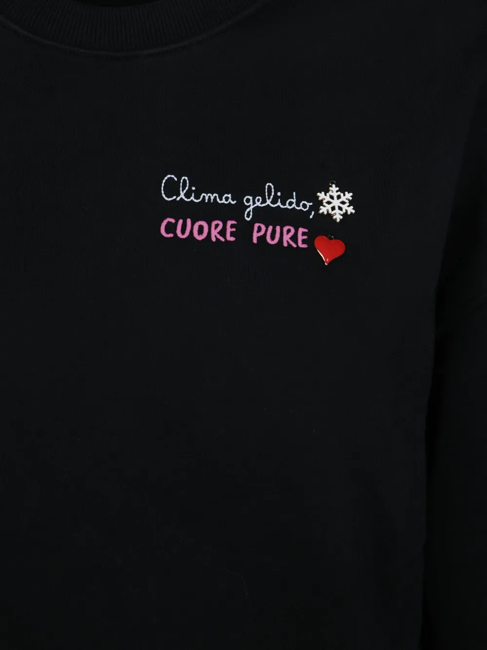 MC2 Saint Barth Stardust embroidered sweatshirt Zwart