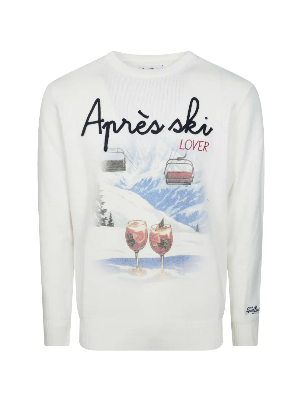 MC2 Saint Barth Heron graphic-print sweater Wit