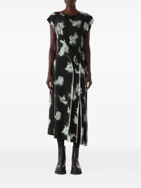 Jason Wu Collection vestido midi con estampado floral y dobladillo asimétrico