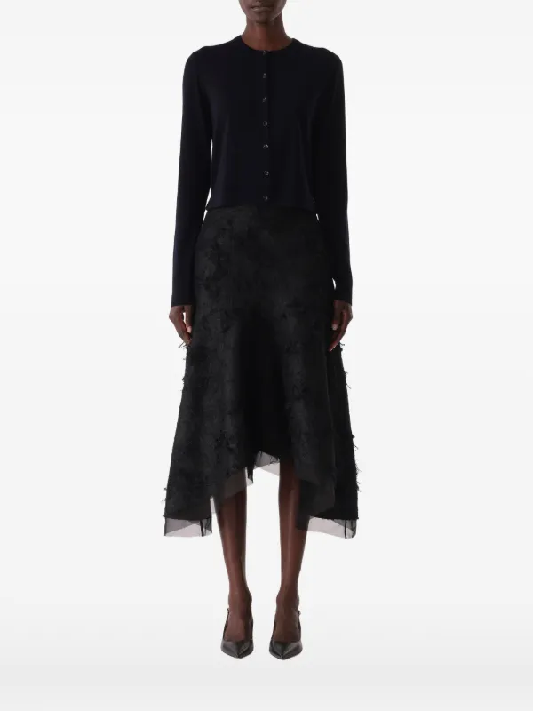 Jason Wu Collection Twill-back Cardigan in Black
