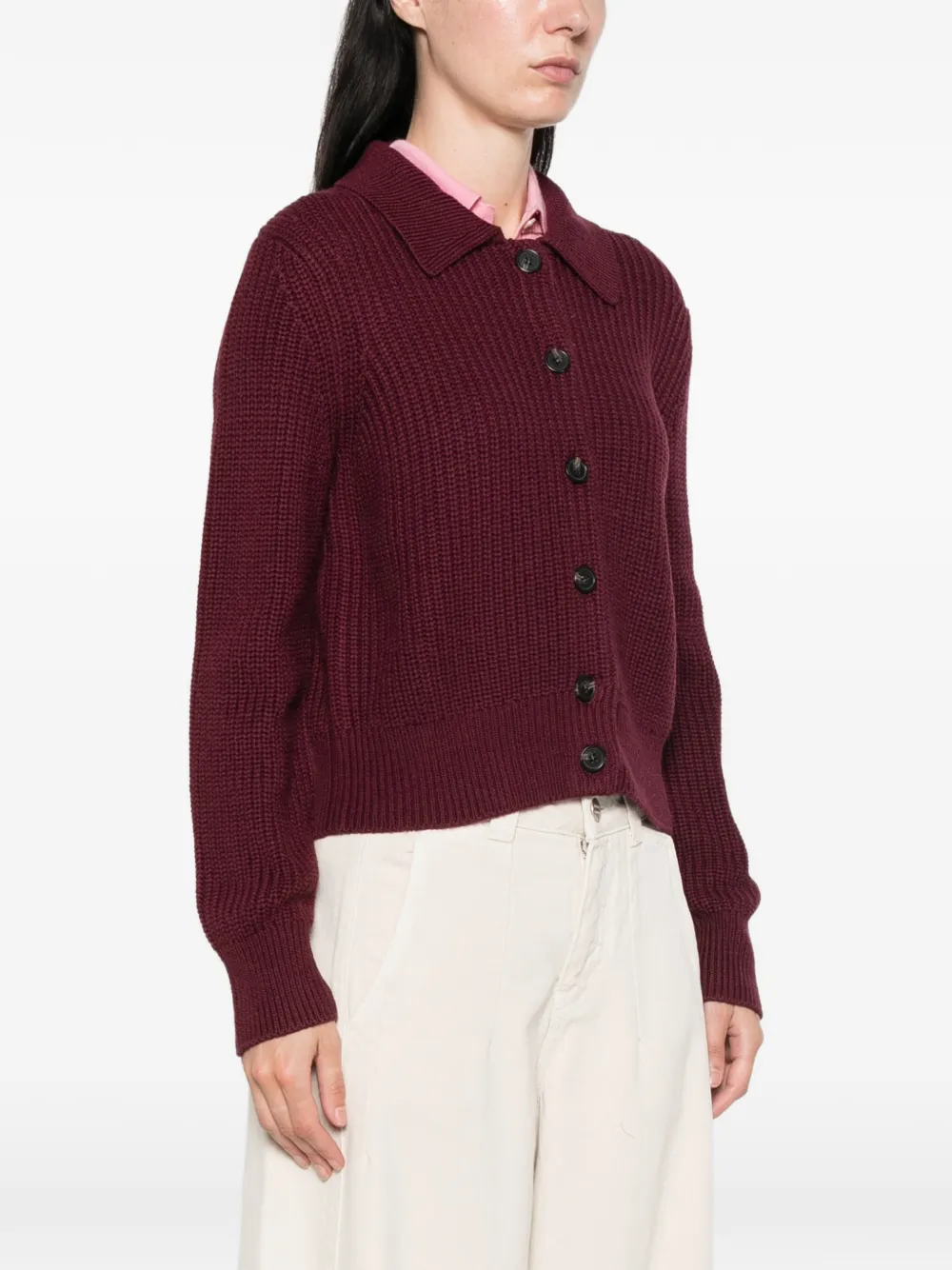 A.P.C. Ribgebreid vest Rood