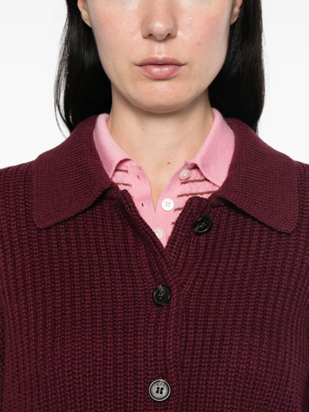 A.P.C. Ribgebreid vest Rood